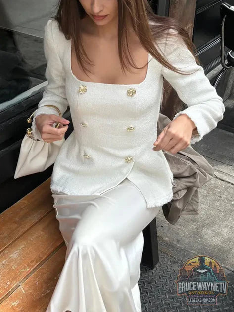 Guide d'achat : Blazer Femme Col Carré Taille Marquée Manches Longues