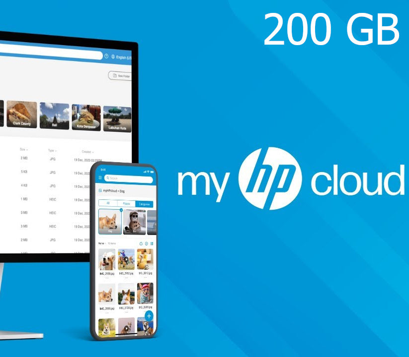 Hewlett Packard - myHPcloud Cloud Storage 200 GB NZ
