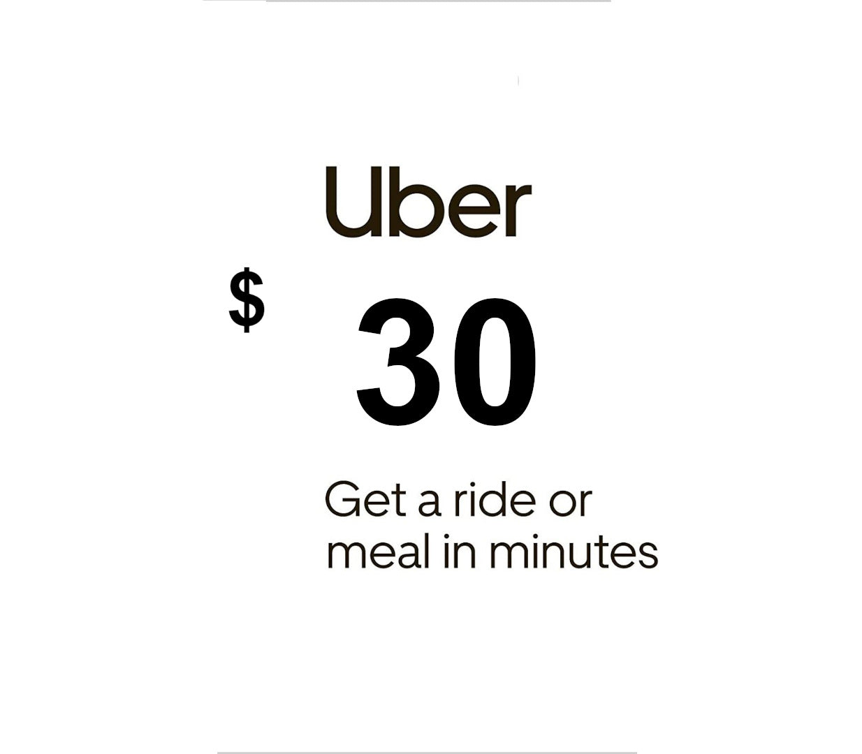 Uber USD 30 Voucher