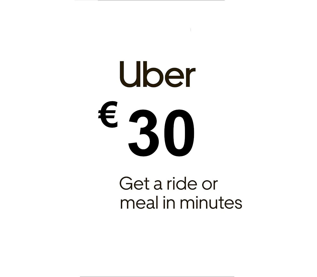 Uber EUR 30 Voucher