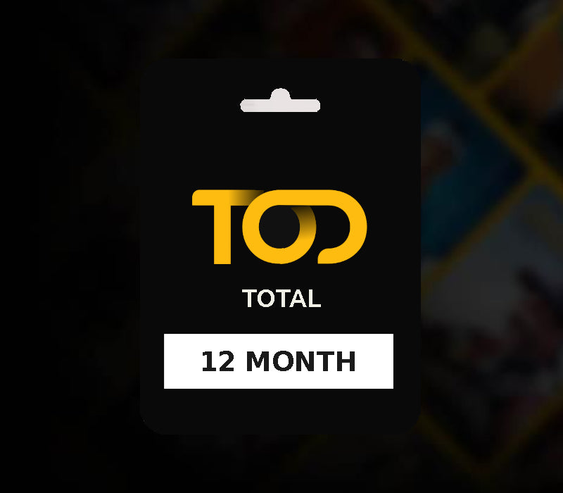 TOD TV Total 12 Month Subscription Key AE