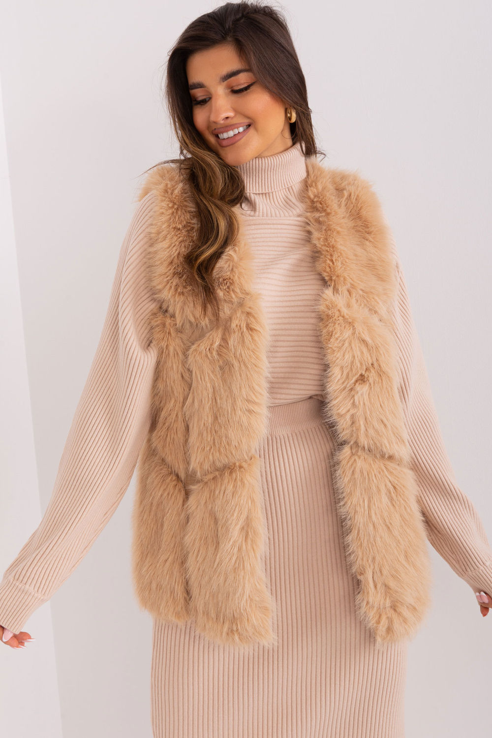 Gilet femme AT — brun