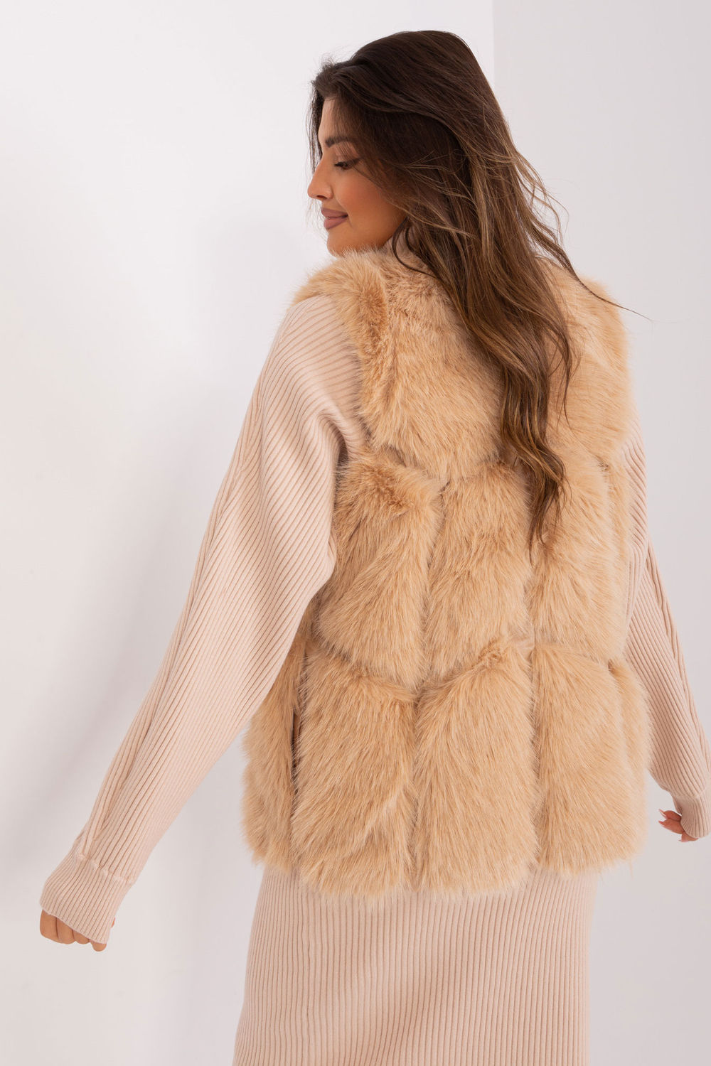 Gilet femme AT — brun