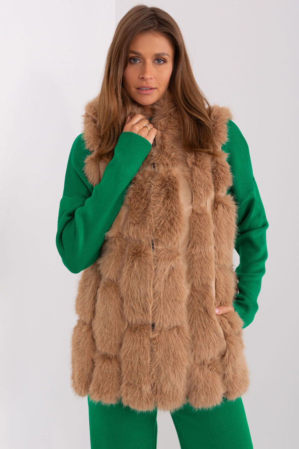 Gilet femme AT — brun