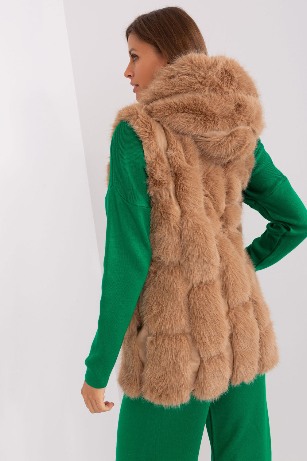 Gilet femme AT — brun