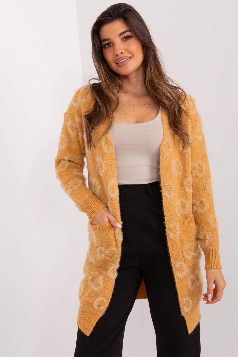 Cardigan femme AT — brun