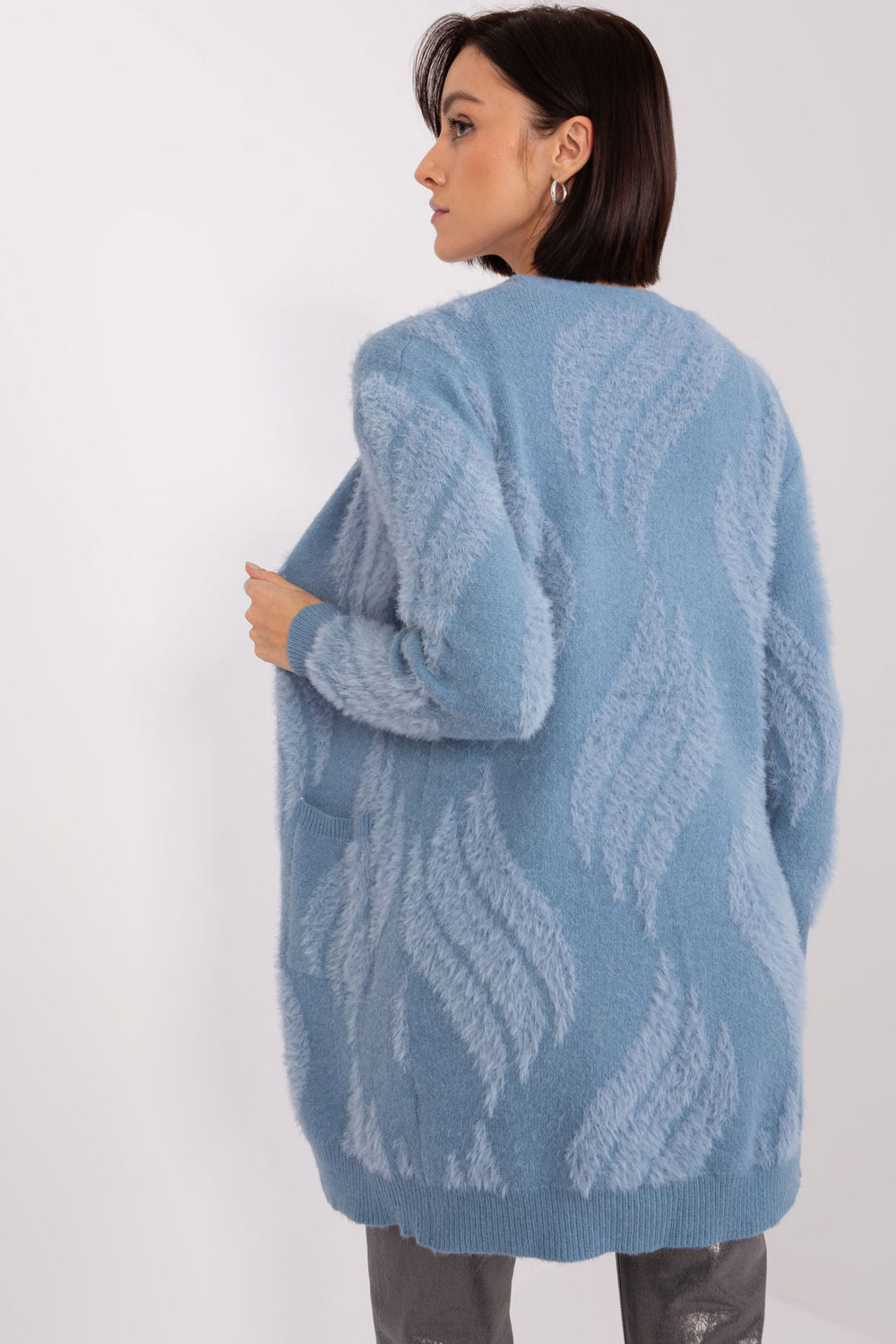Cardigan femme AT — bleu