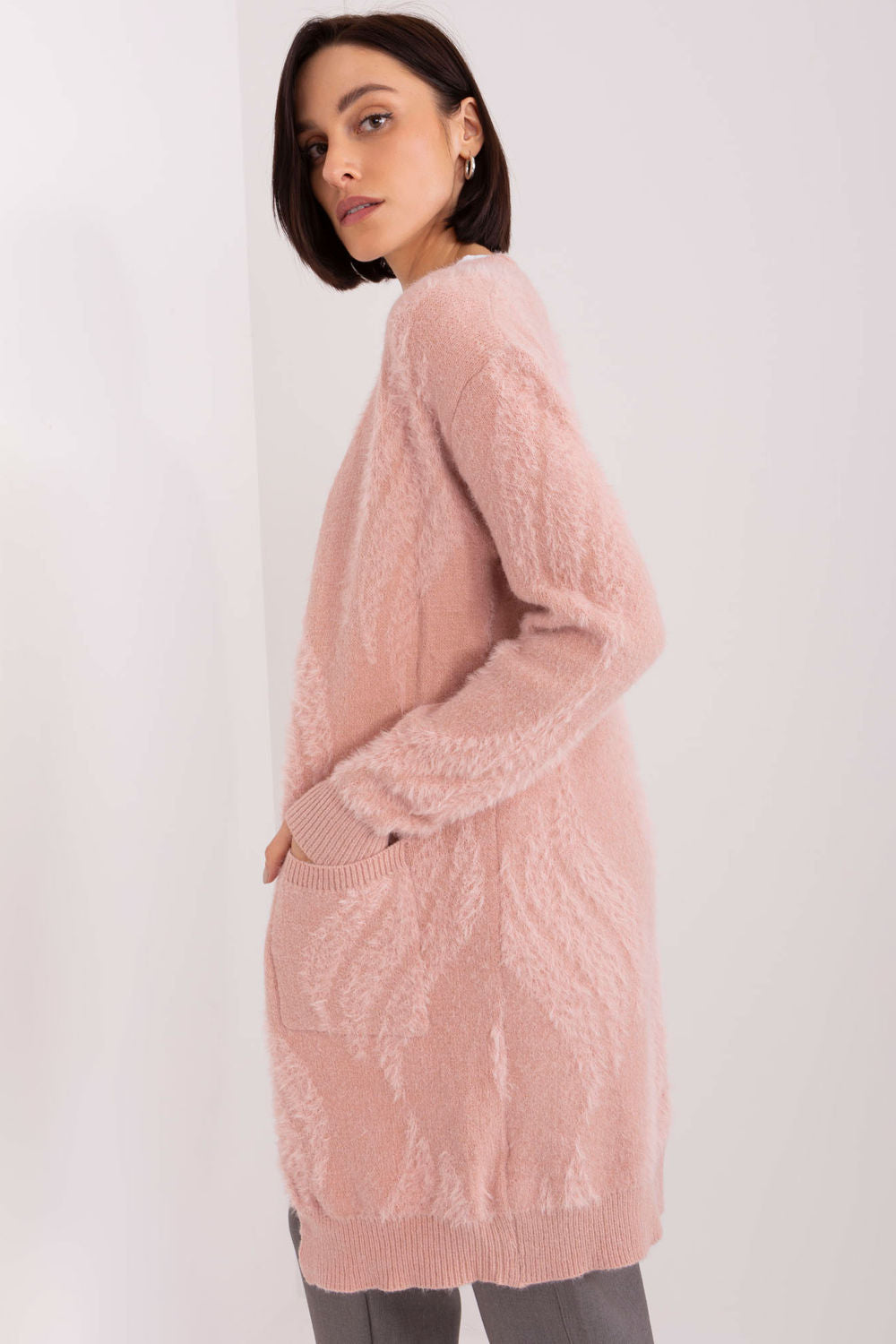 Cardigan femme AT — rosé