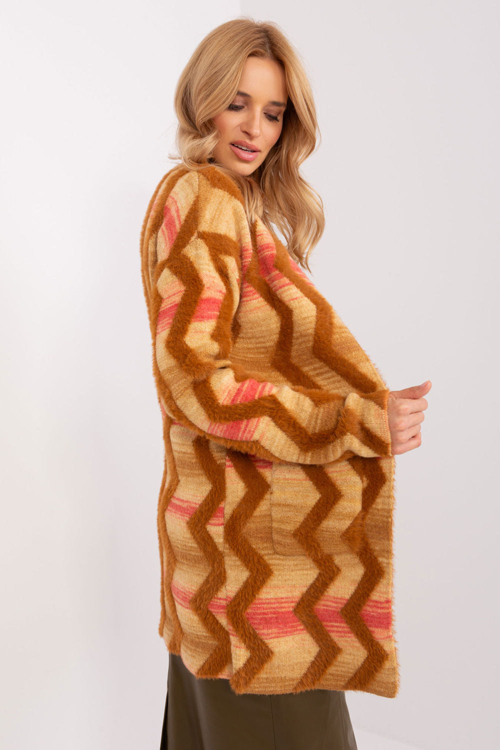 Cardigan femme AT — brun