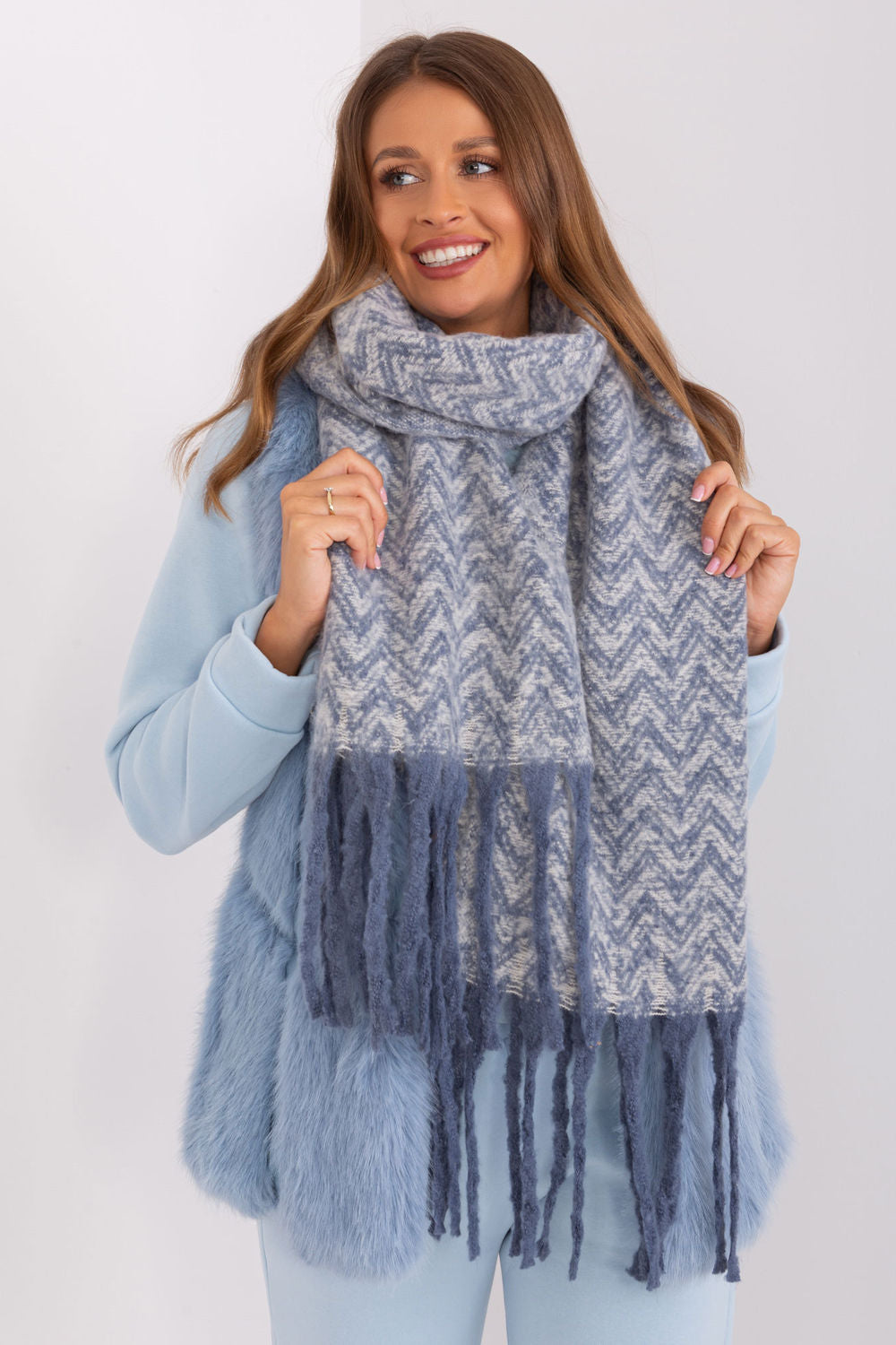 Châle femme AT — bleu