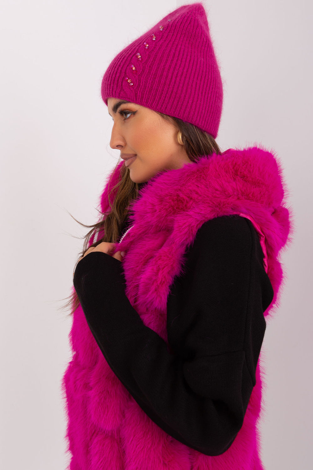 Bonnet femme AT — rosé