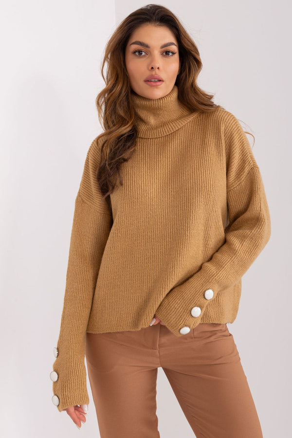 Pull femme Badu Col Roulé Col — brun
