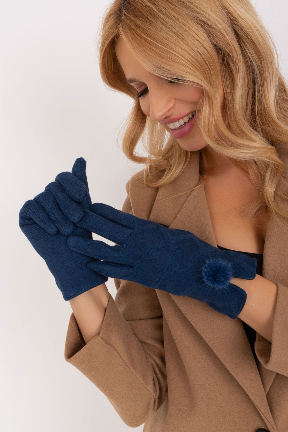 Gants femme AT — bleu marine