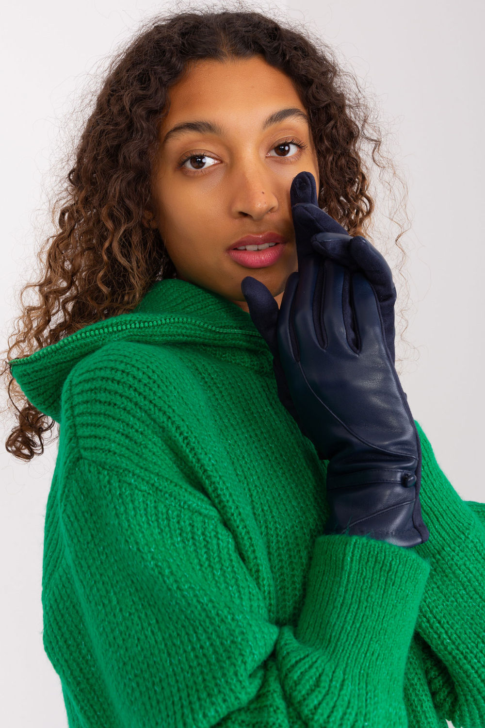 Gants femme AT — bleu marine