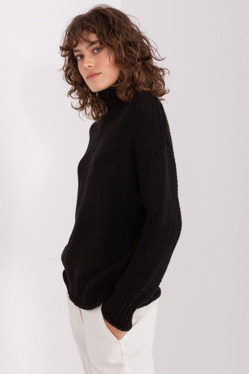 Pull femme Badu Col Roulé Col — noir