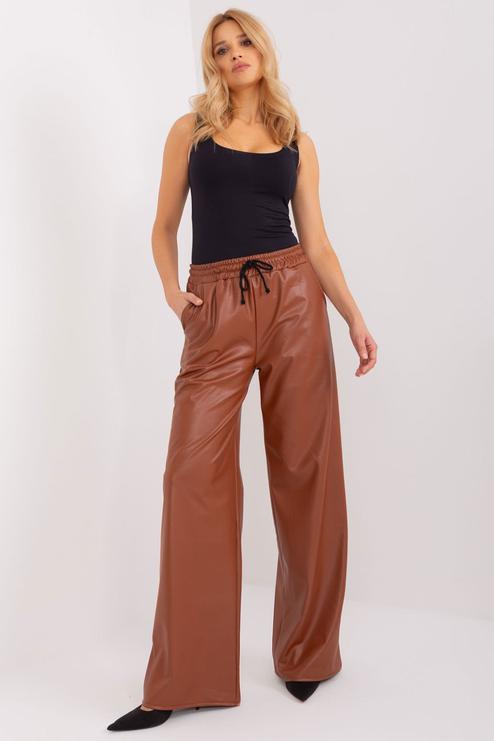 Chaussures à talons femme Lakerta Pantalon Long Pantalon — brun