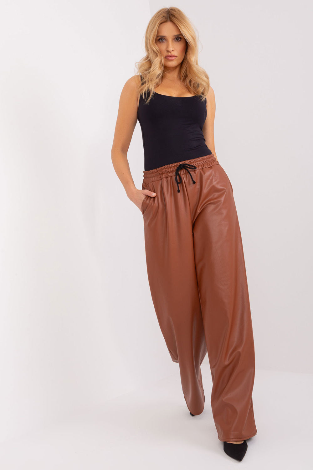 Chaussures à talons femme Lakerta Pantalon Long Pantalon — brun