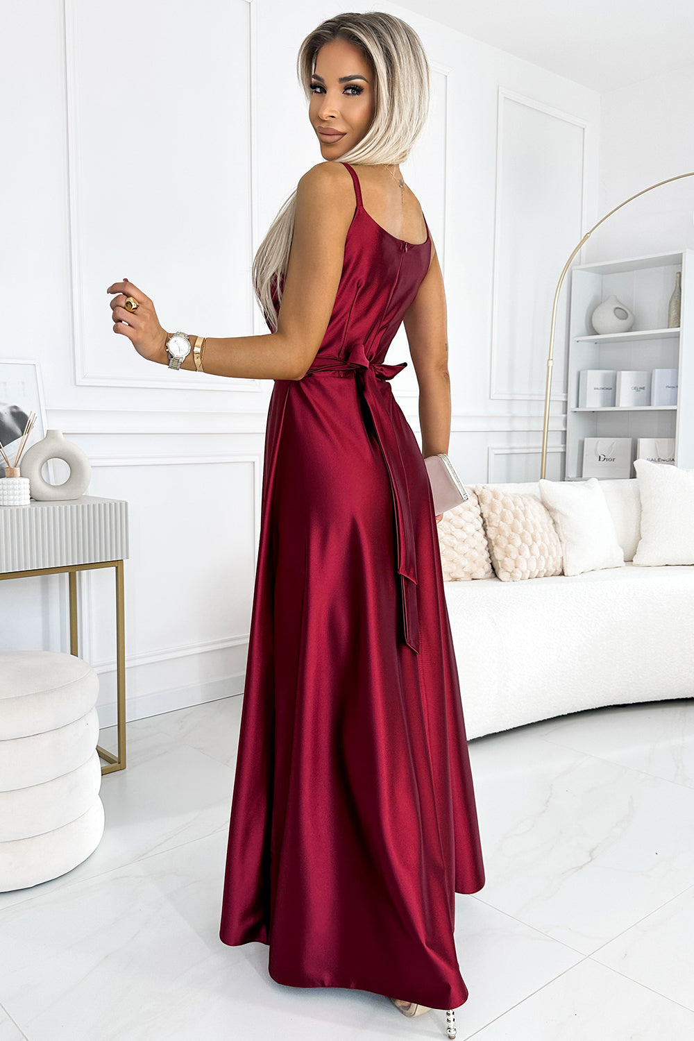 Robe femme Numoco Longue Longue — rouge