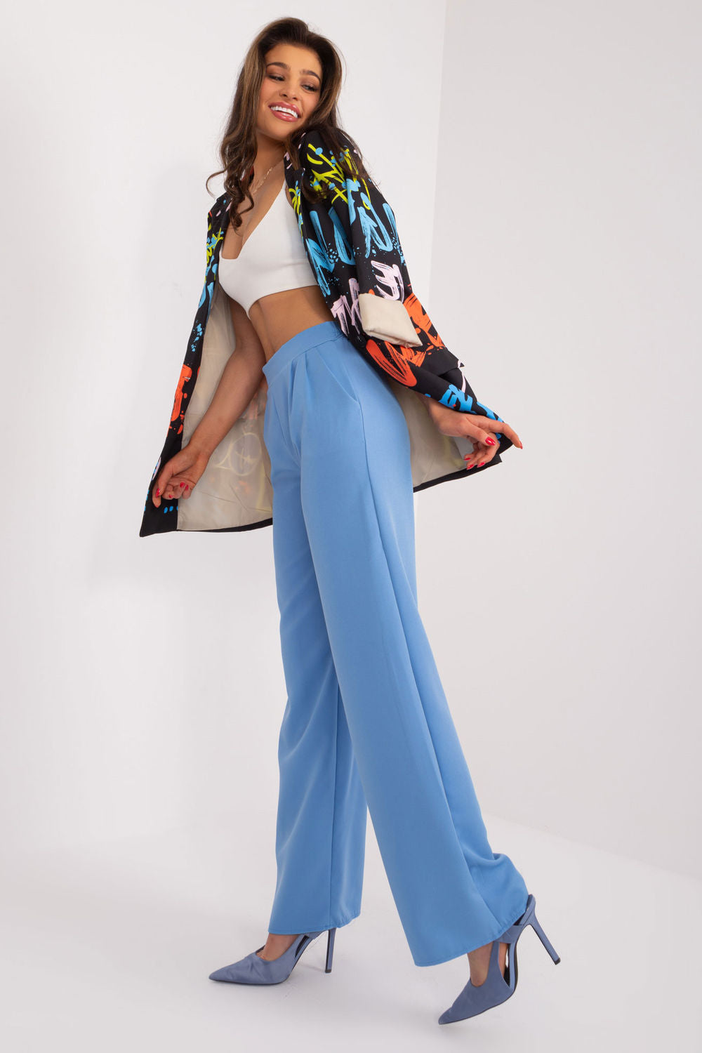 Chaussures à talons femme Rue Paris Pantalon Pantalon — bleu