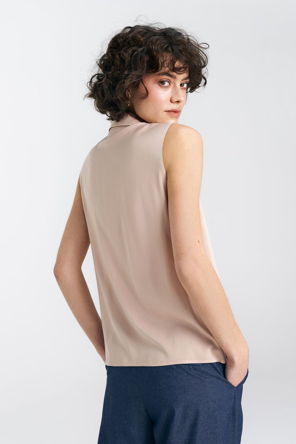 Blouse femme Nife Chemise Chemise — beige