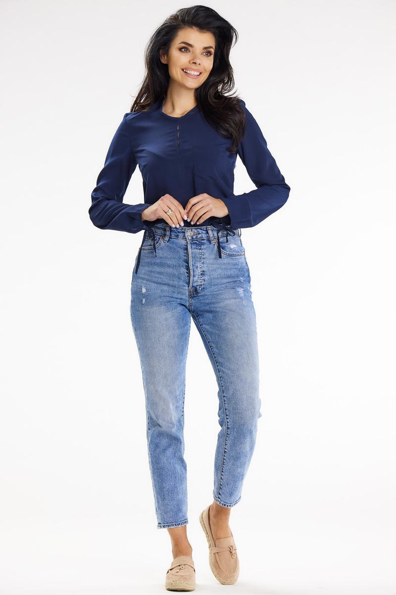 Blouse femme awama Chemisier Chemisier — bleu marine