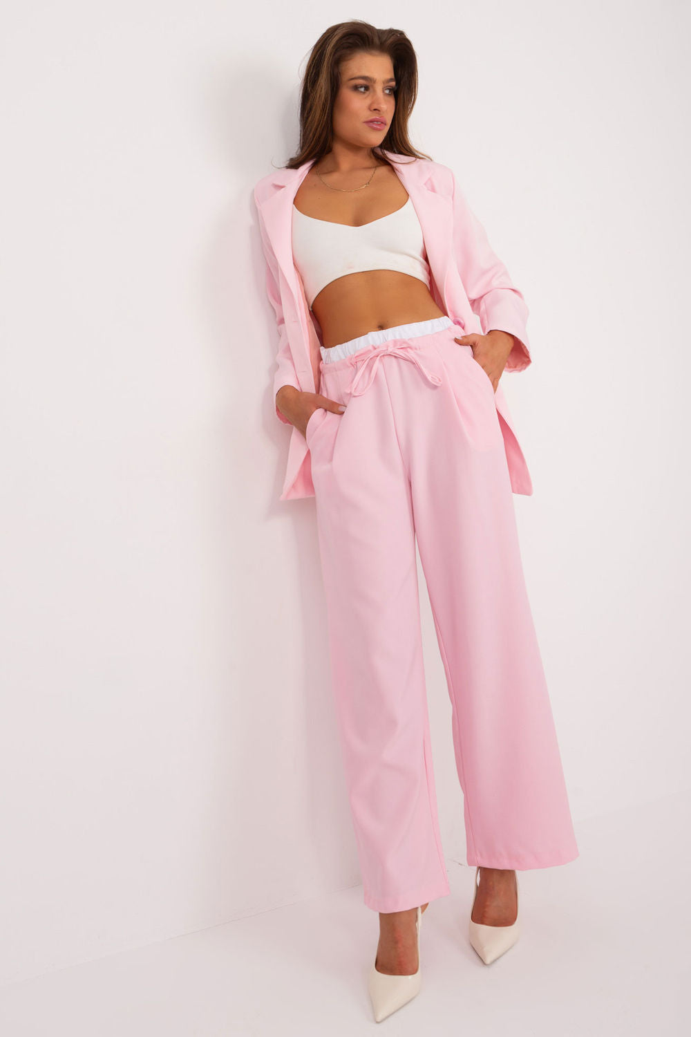 Chaussures à talons femme Italy Moda Pantalon Pantalon — rosé