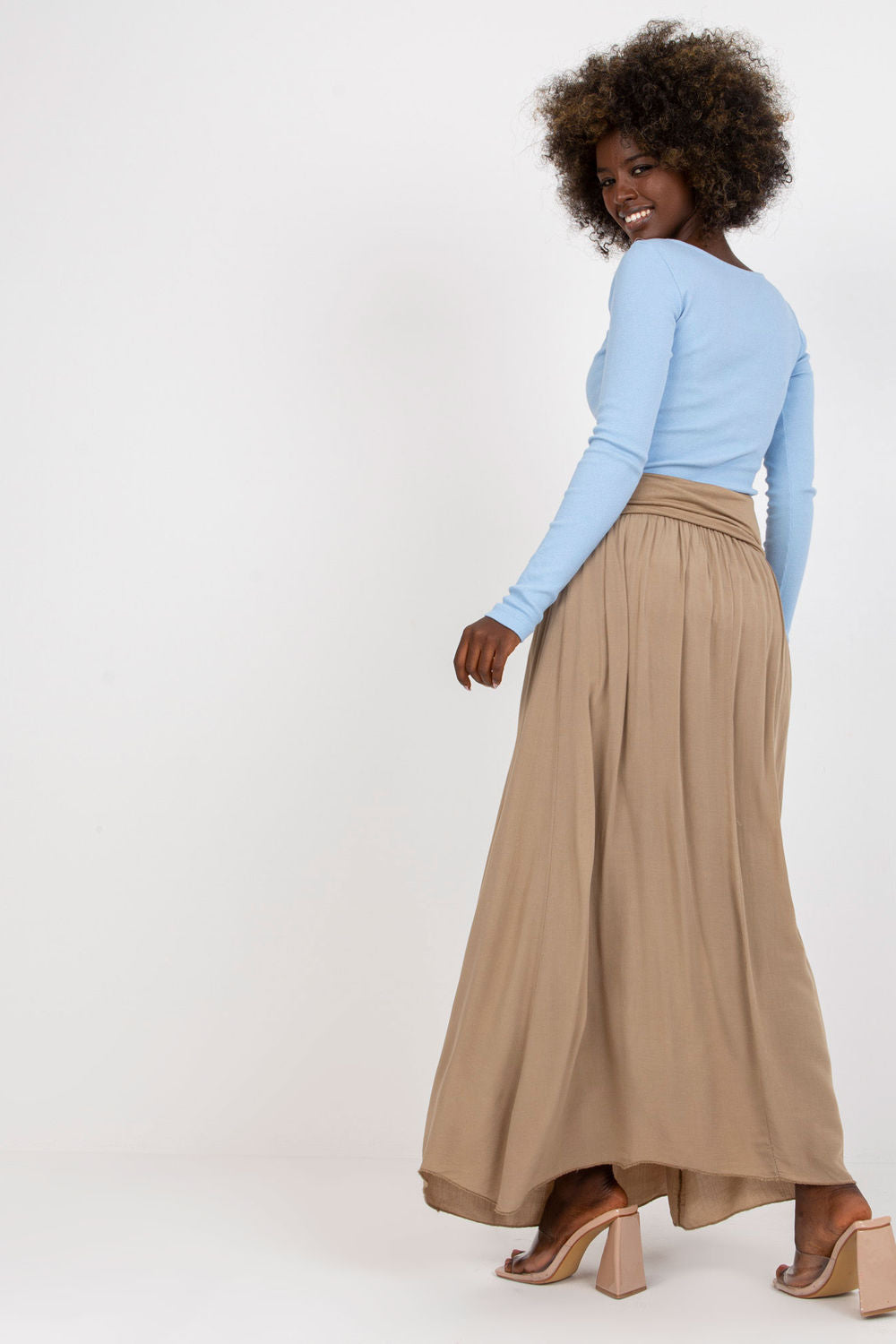 Jupe femme Och Bella Longue Longue — beige