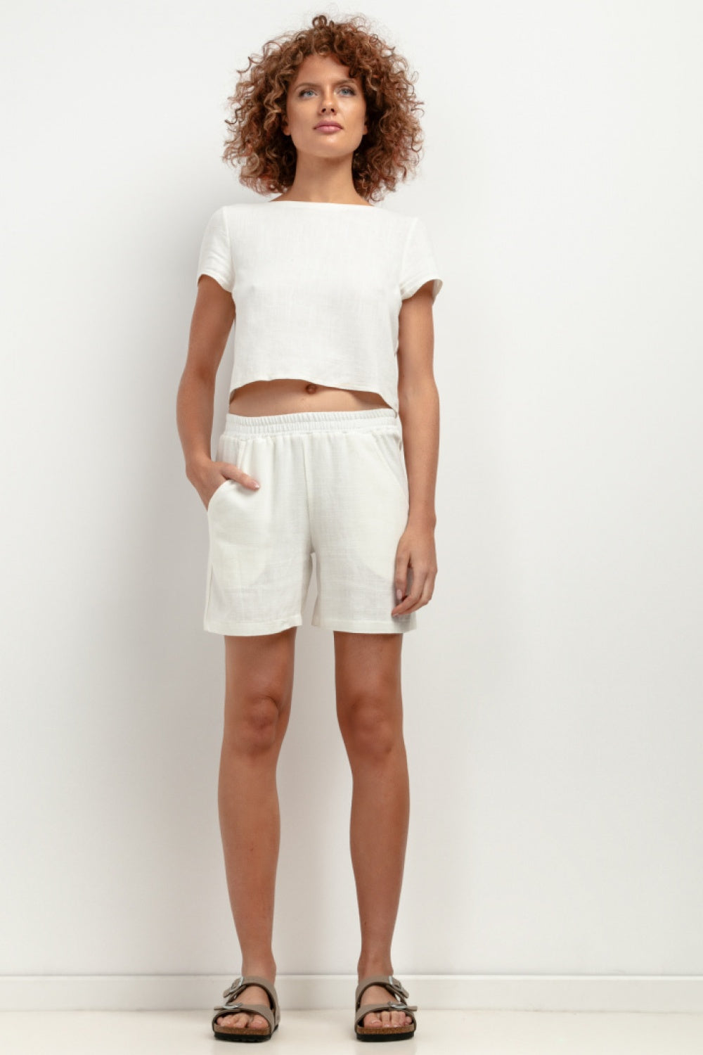 Chaussures à talons femme Tessita Shorts Shorts — blanc