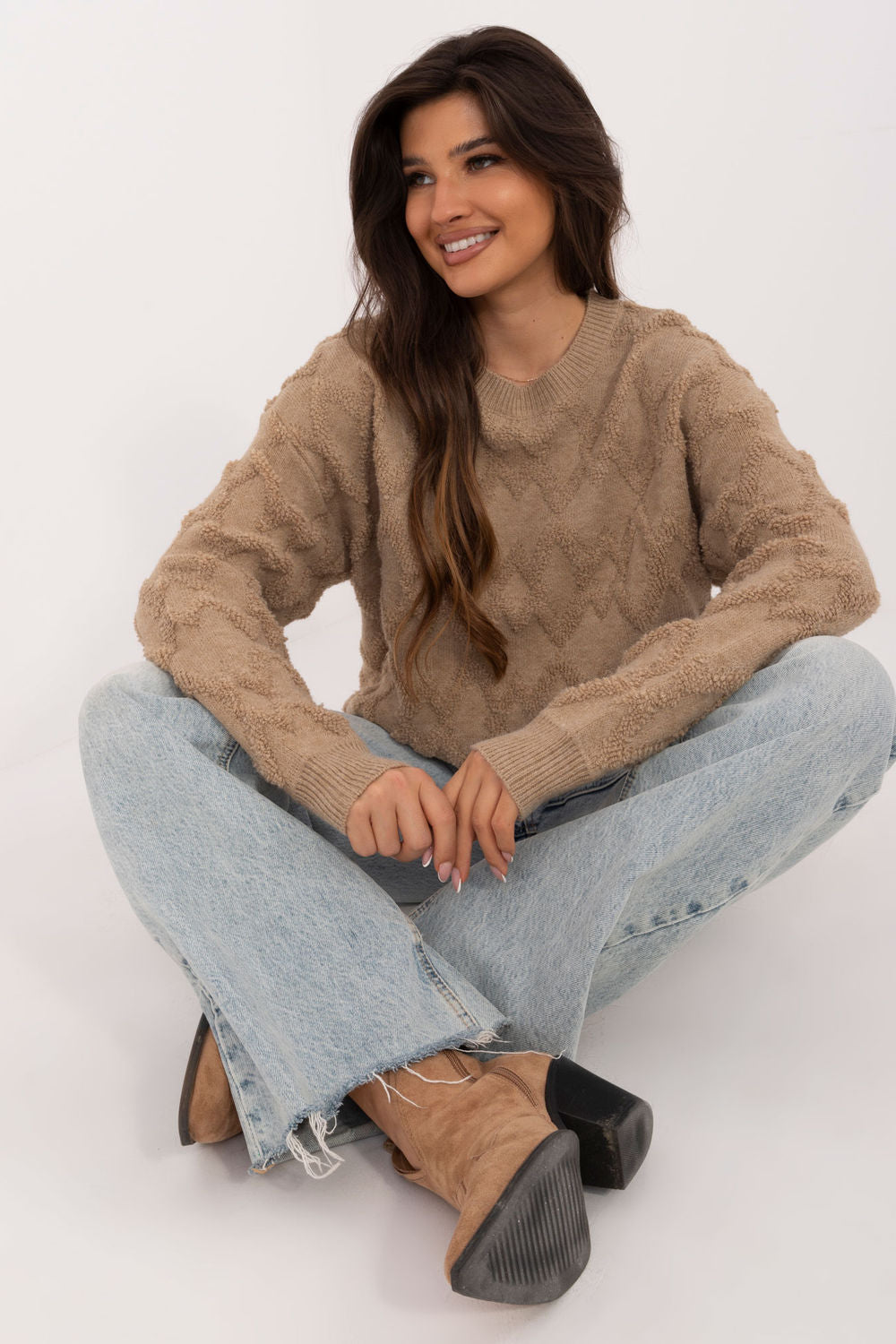 Pull femme AT Chandail Chandail — beige