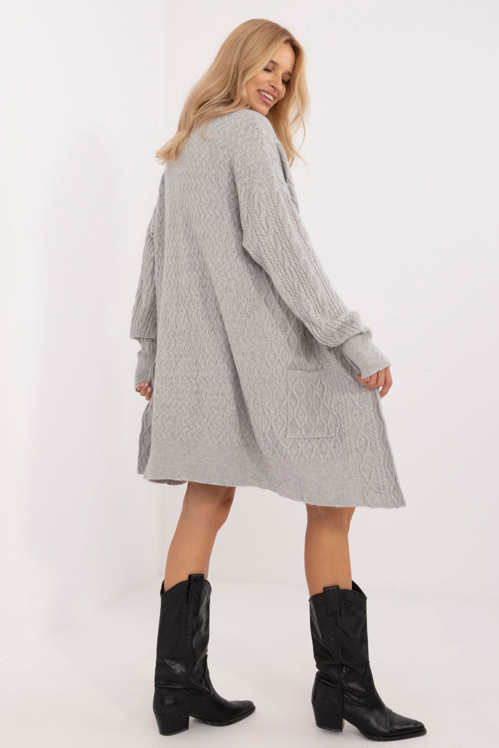 Cardigan femme AT — gris