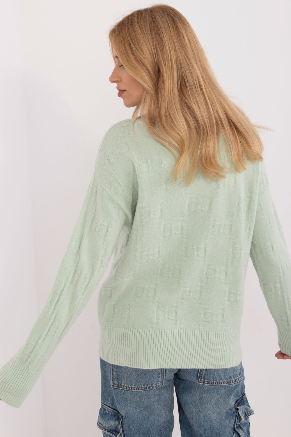 Pull femme AT Col Roulé Col — vert