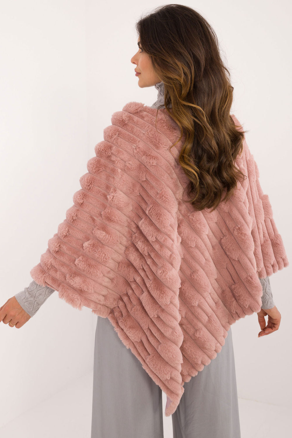 Poncho femme AT — rosé