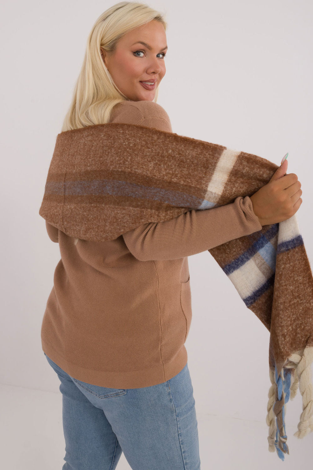 Châle femme AT — brun