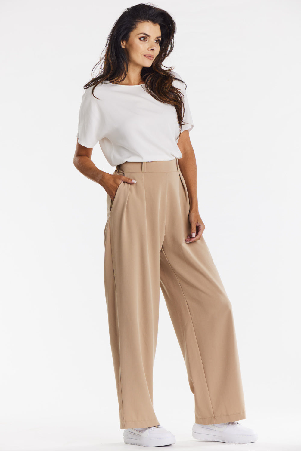 Chaussures à talons femme awama Pantalon Pantalon — beige