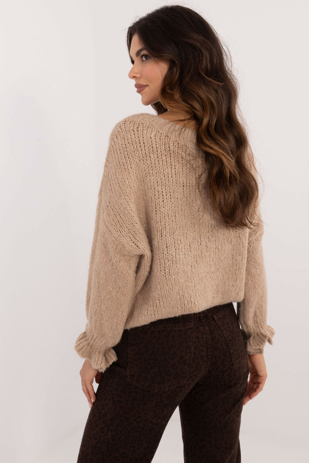 Pull femme Italy Moda Chandail Chandail — beige