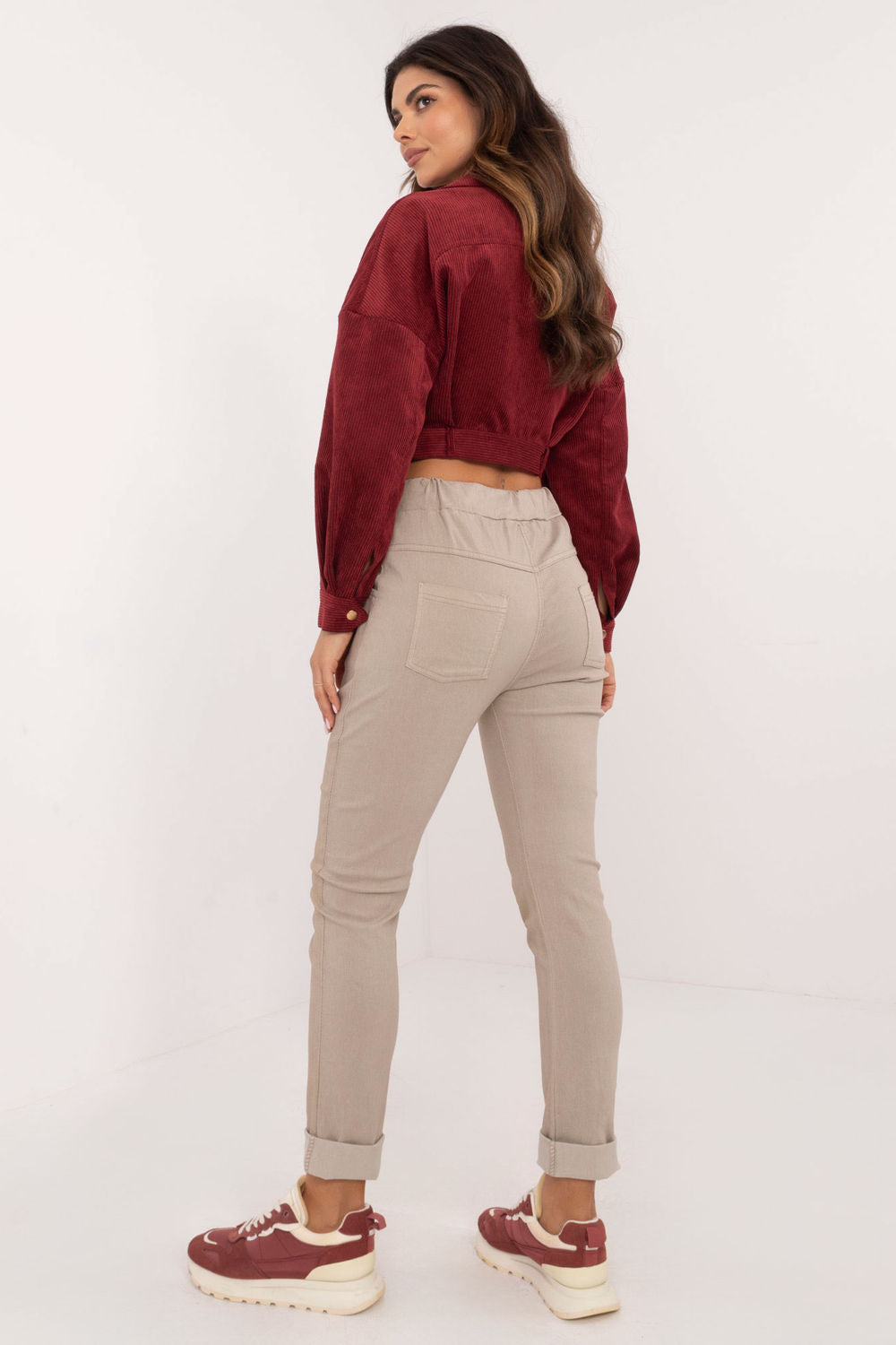 Chaussures à talons femme Italy Moda Pantalon Pantalon — beige