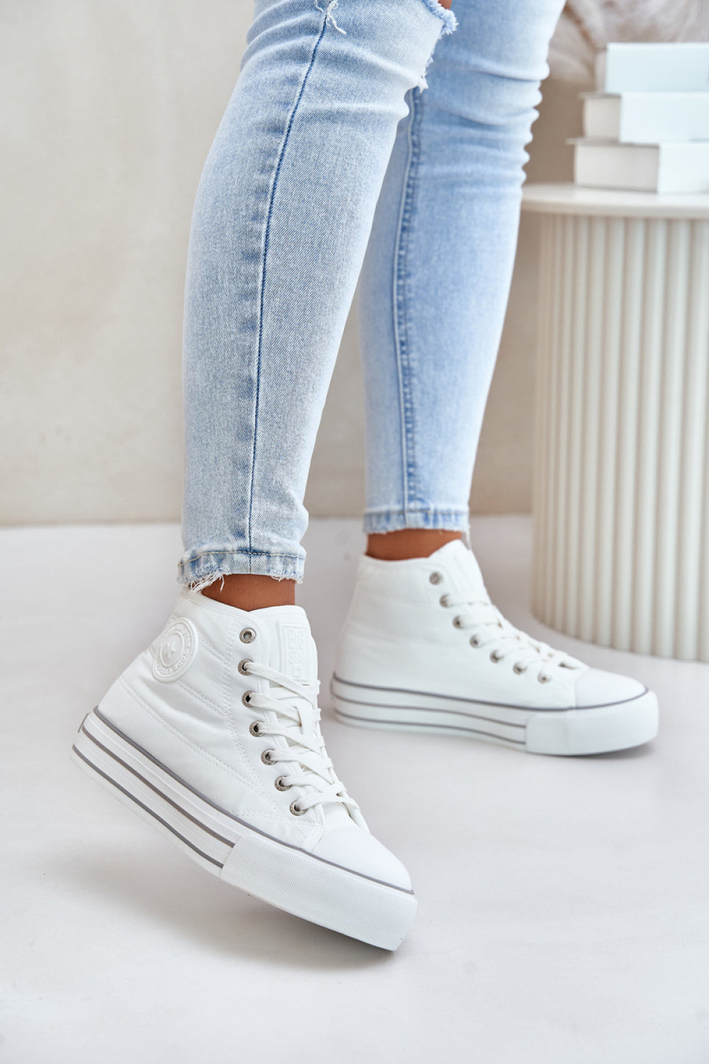 Baskets femme Step in style À Plateforme À — blanc