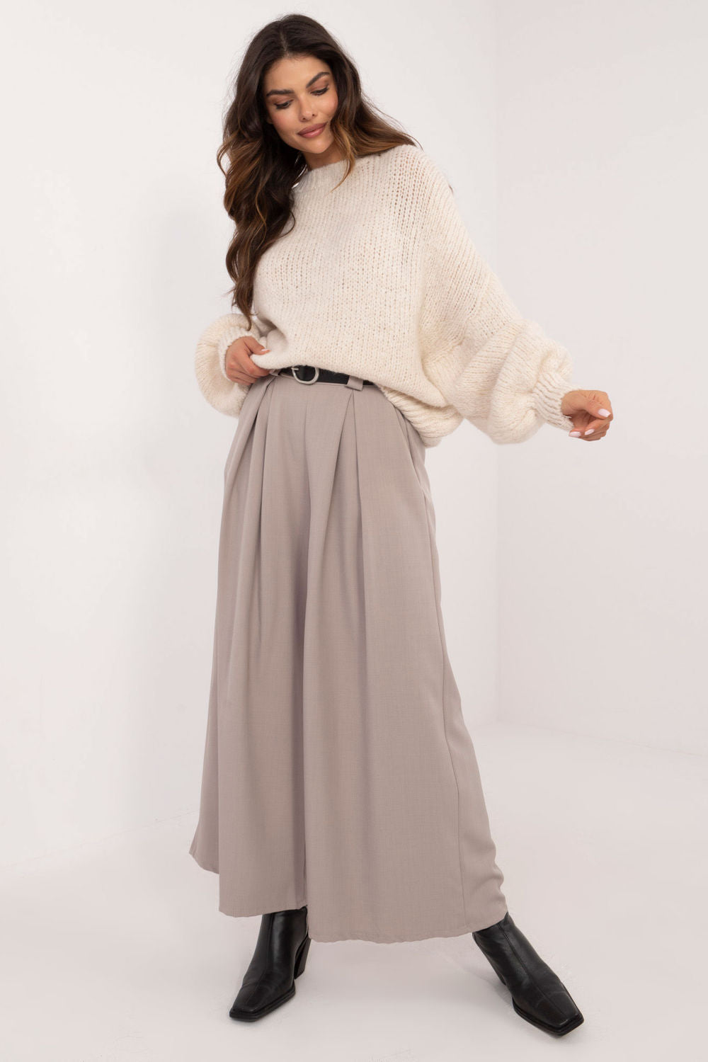 Pull femme Och Bella Chandail Chandail — beige