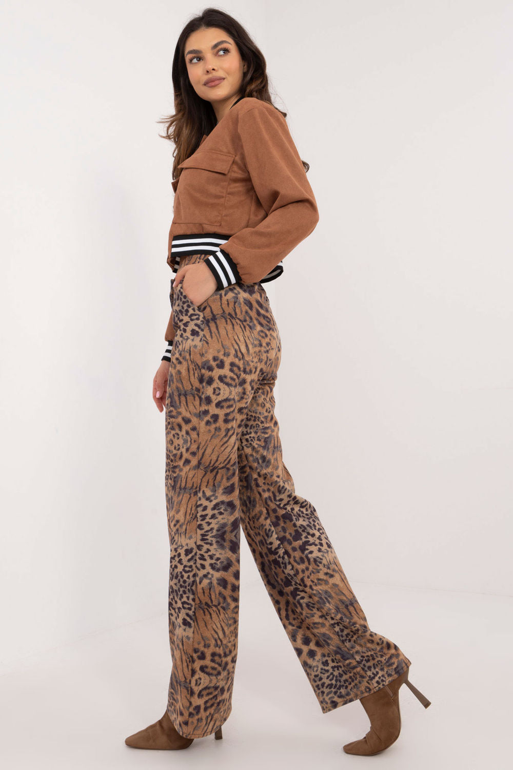 Chaussures à talons femme Lakerta Pantalon Pantalon — brun