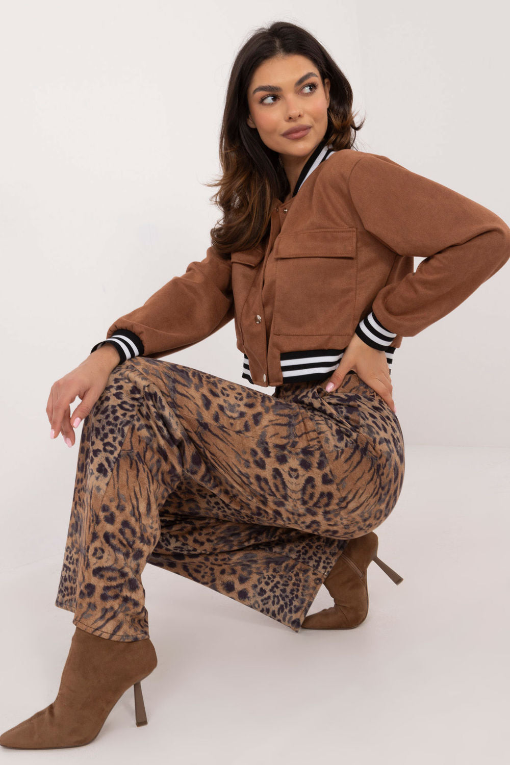 Chaussures à talons femme Lakerta Pantalon Pantalon — brun
