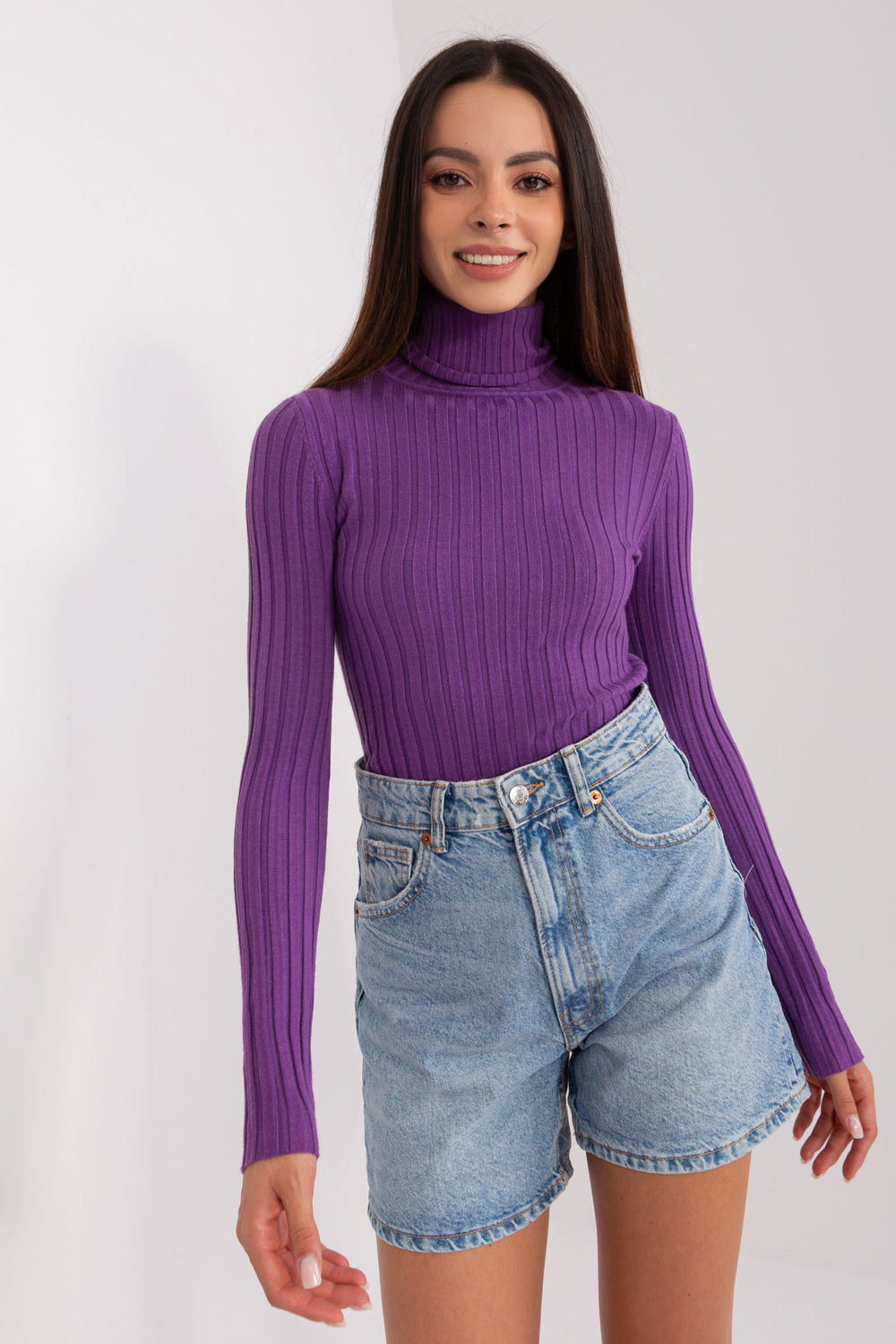Pull femme Factory Price Col Roulé Col — violet