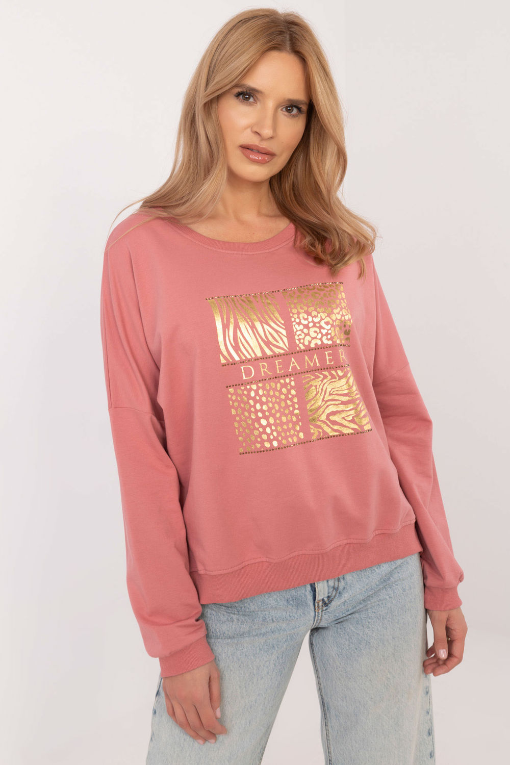 T-shirt femme Factory Price Sweatshirt Sweatshirt — rosé