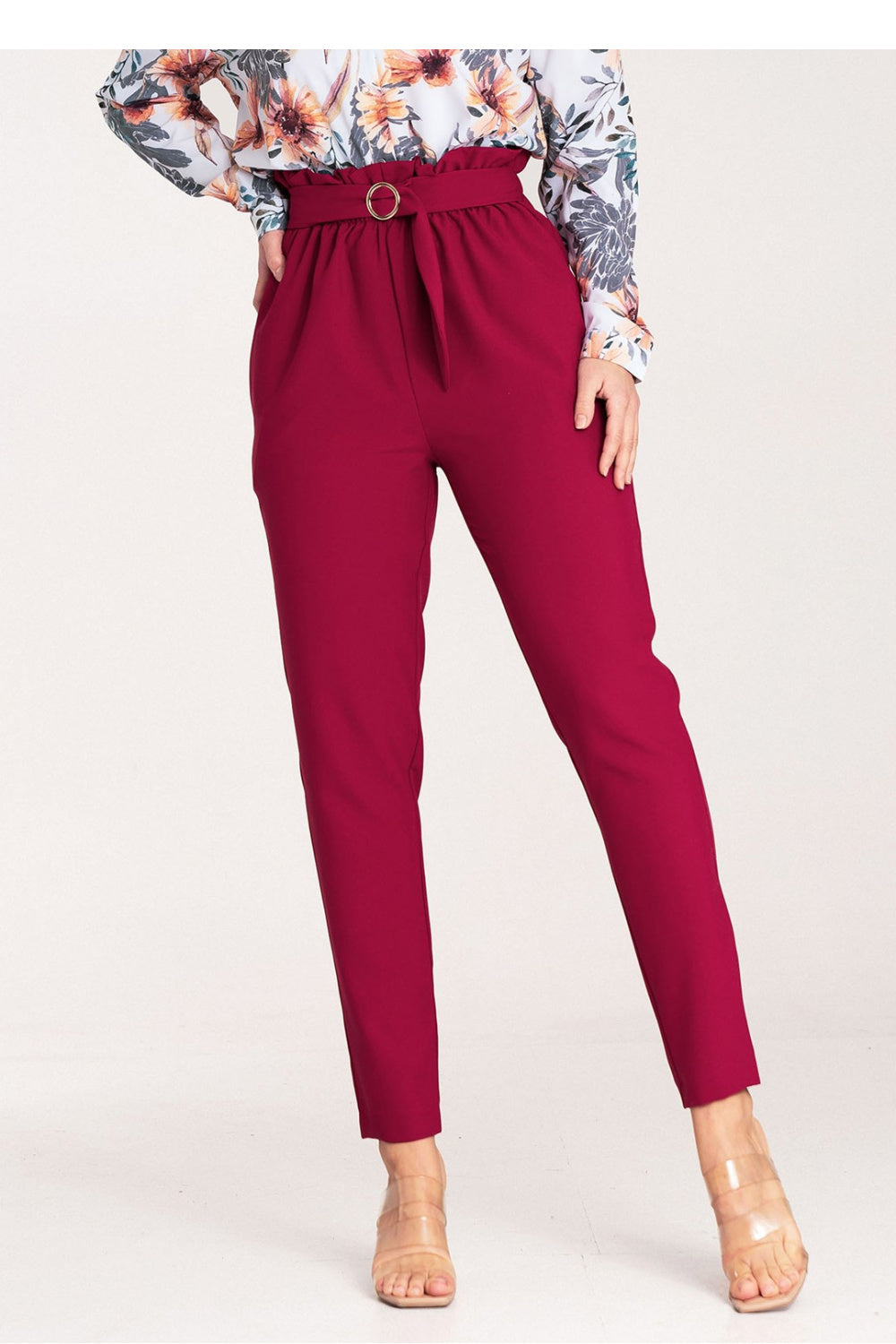 Chaussures à talons femme Figl Pantalon Pantalon — rouge