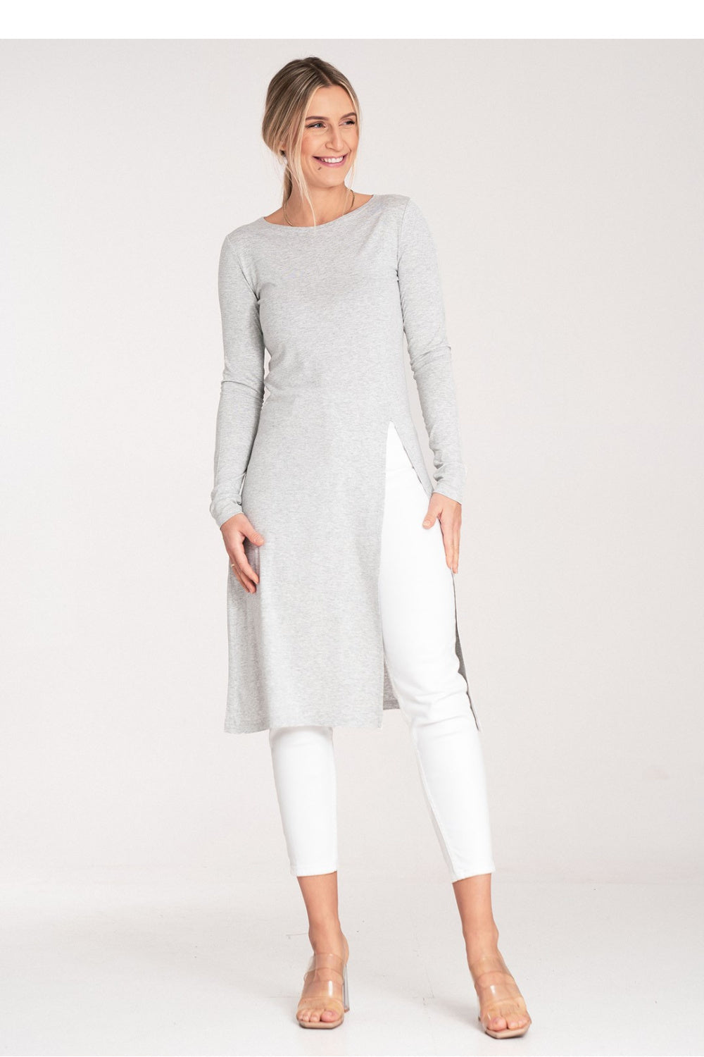 Blouse femme Figl Tunique Tunique — gris