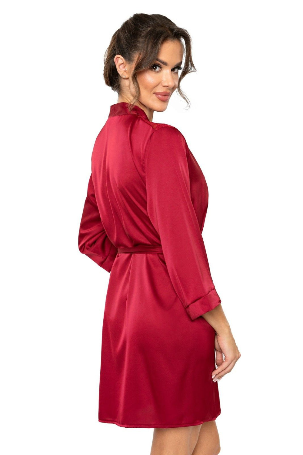 Robe femme Donna Peignoir Court Peignoir — rouge