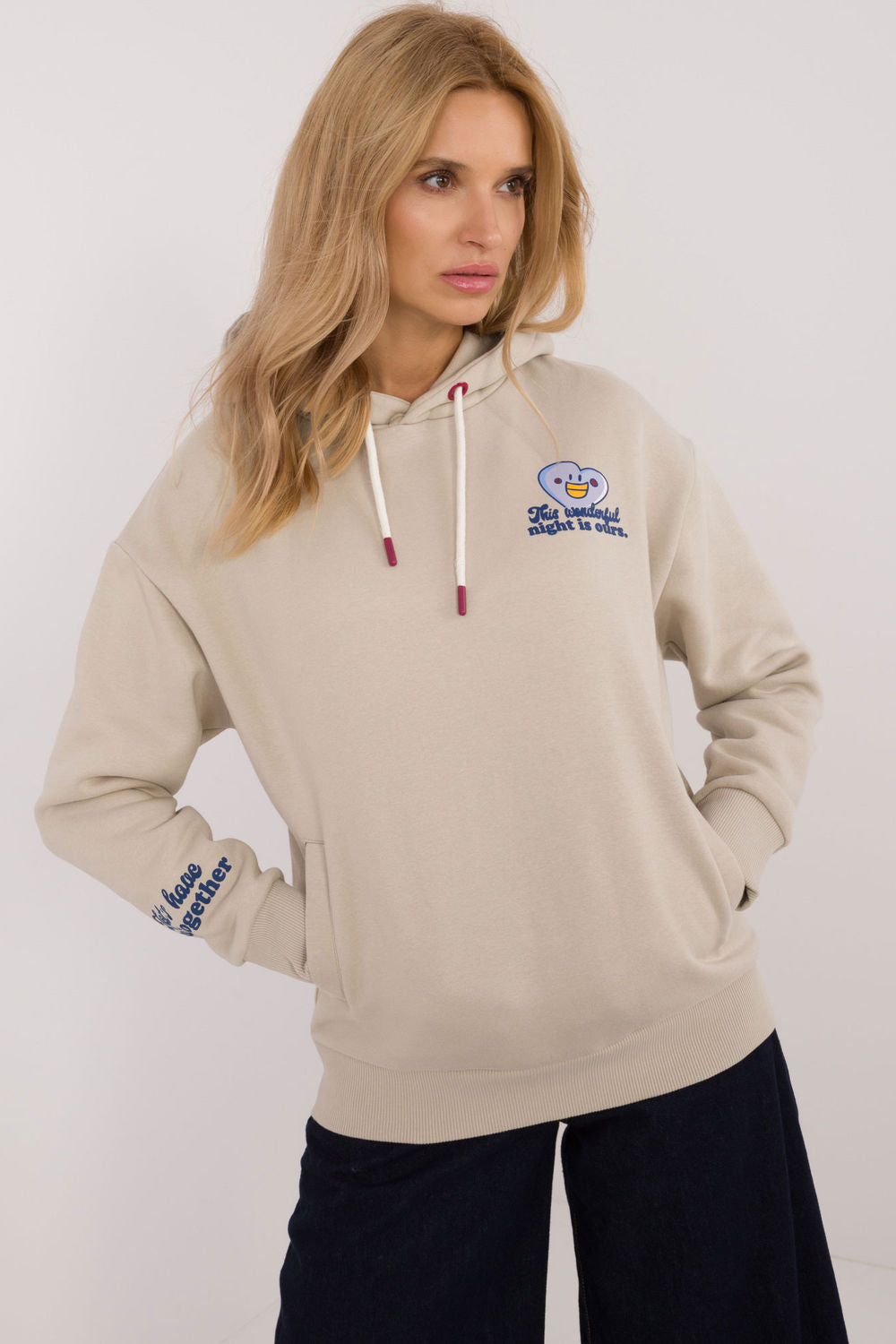 T-shirt femme Sublevel Sweatshirt Sweatshirt — beige