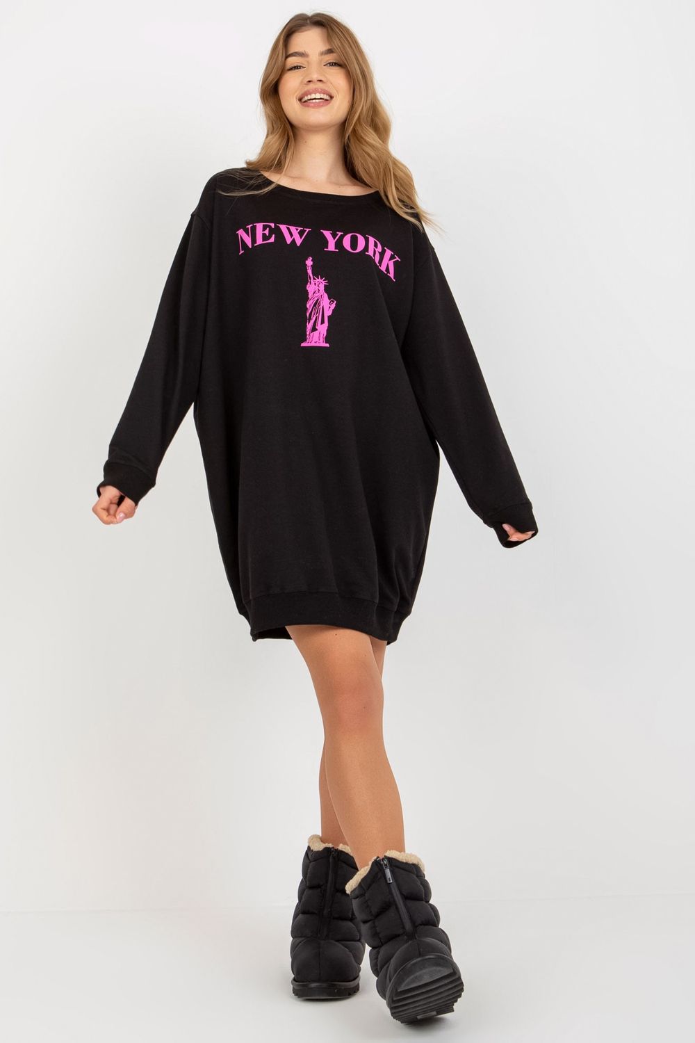 T-shirt femme Factory Price Sweatshirt Sweatshirt — noir