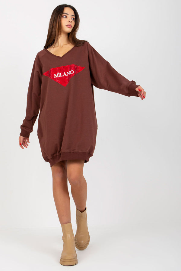 T-shirt femme Factory Price Sweatshirt Sweatshirt — brun