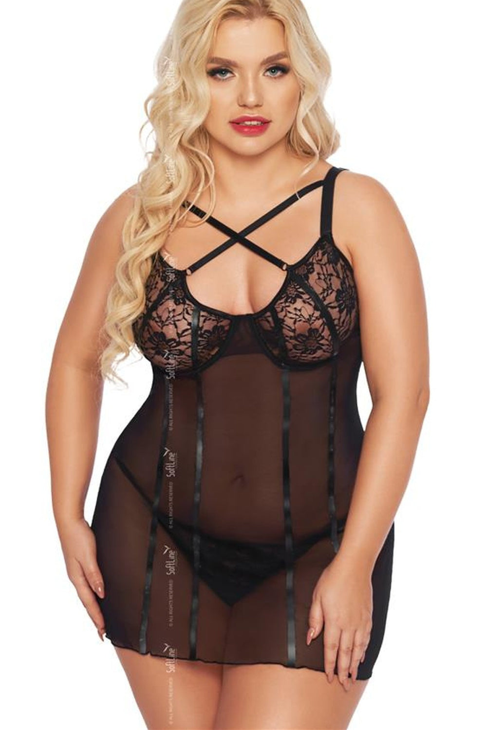 Ensemble lingerie femme SoftLine Collection L Ensemble Sexy — noir