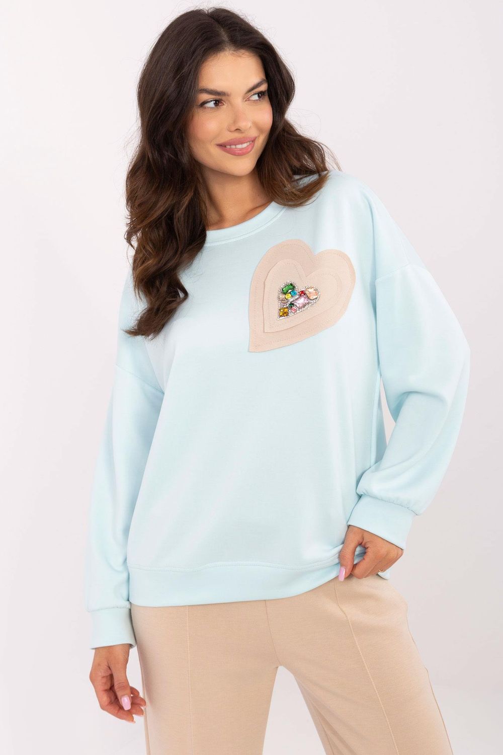 T-shirt femme Italy Moda Sweatshirt Sweatshirt — bleu